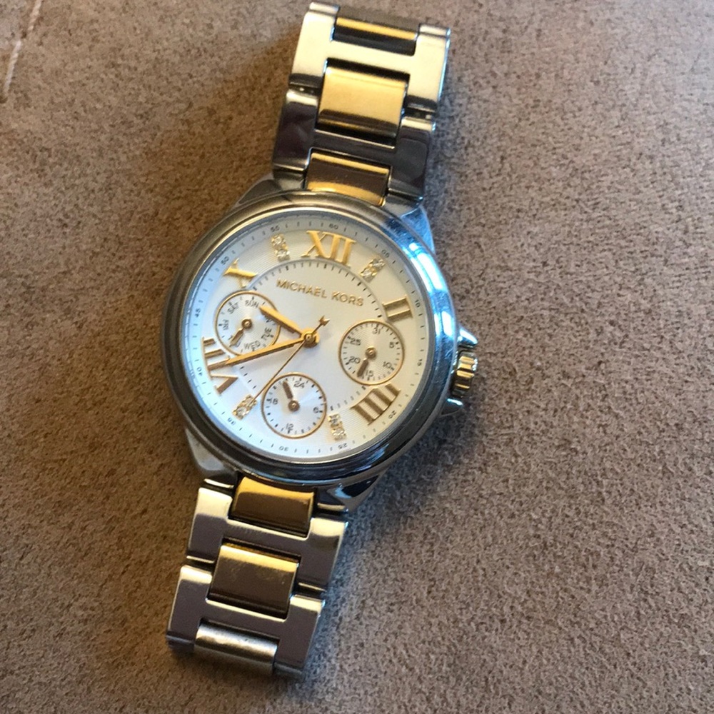 Stainless steel gold and silver Michael Kors watch
